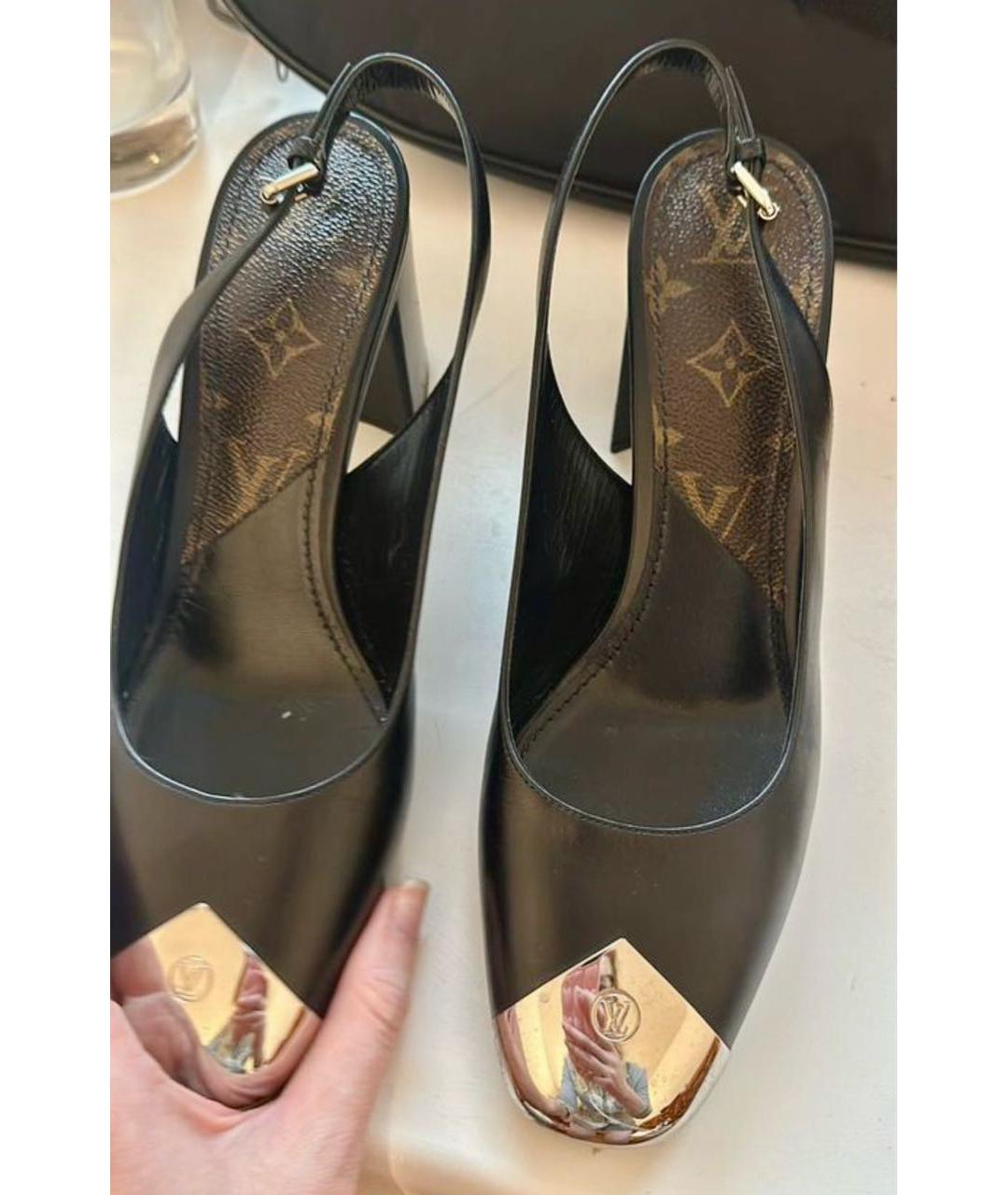 LOUIS VUITTON Черные кожаные туфли, фото 2