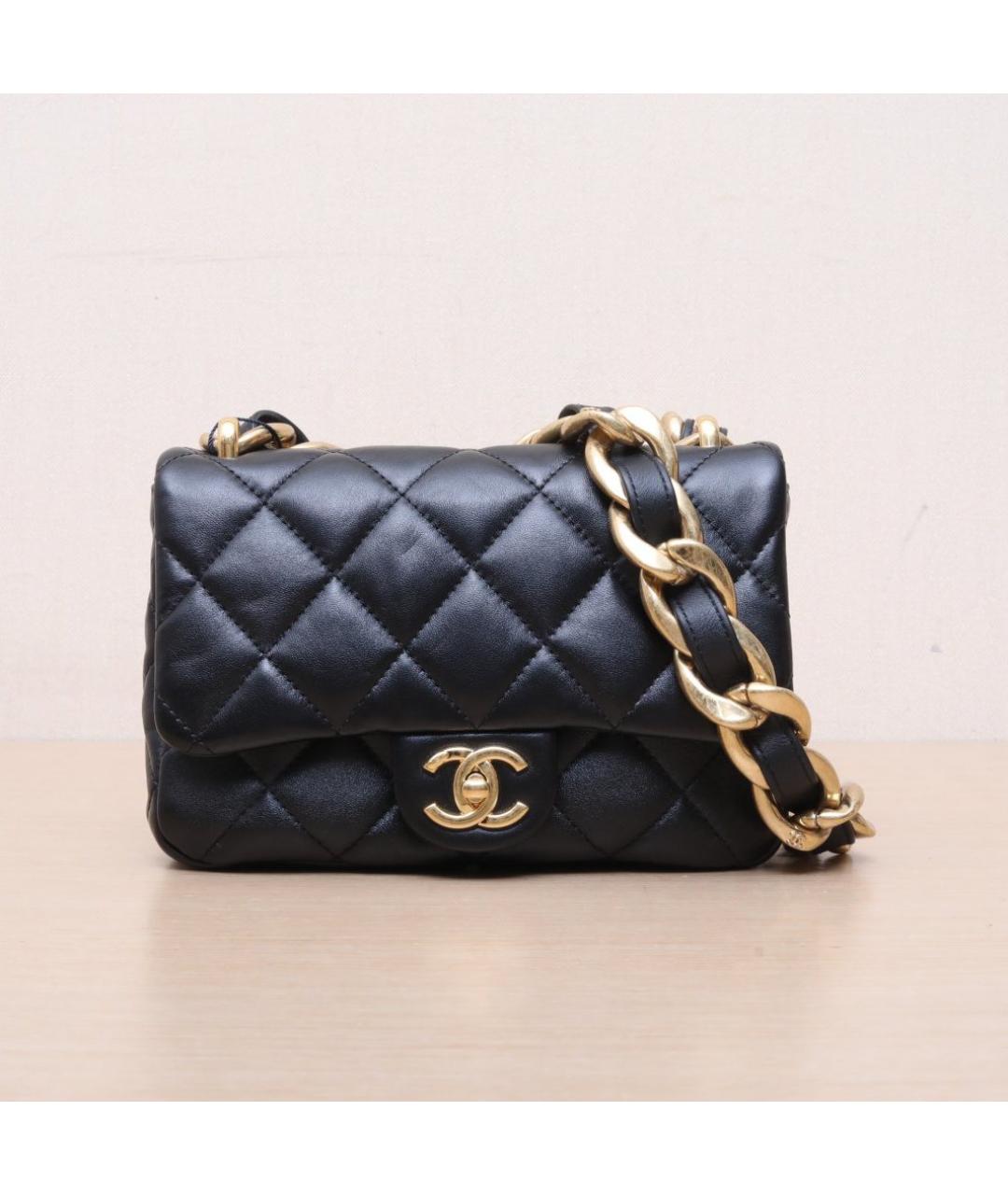CHANEL Черная кожаная сумка через плечо, фото 3