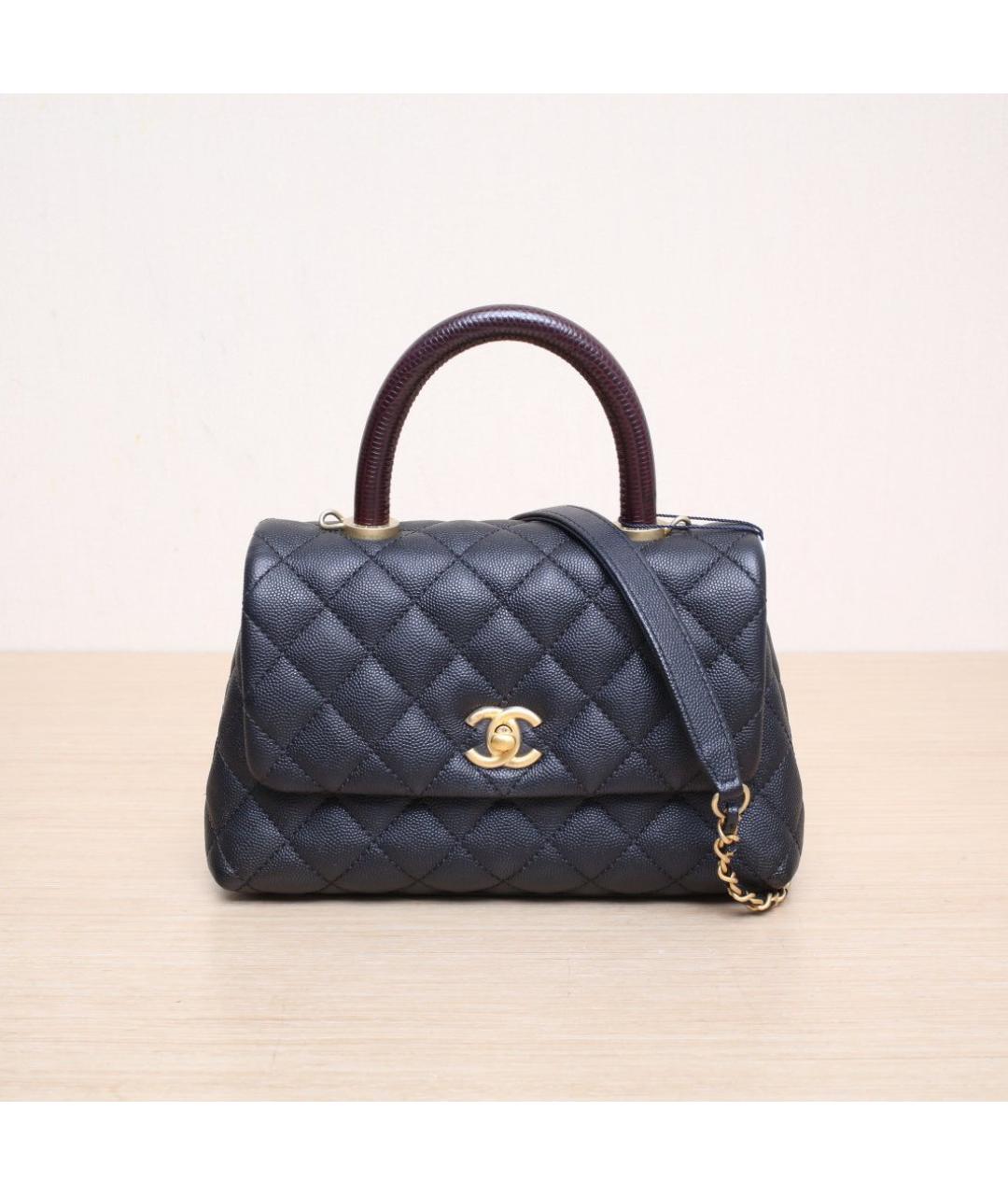 CHANEL Черная кожаная сумка через плечо, фото 3