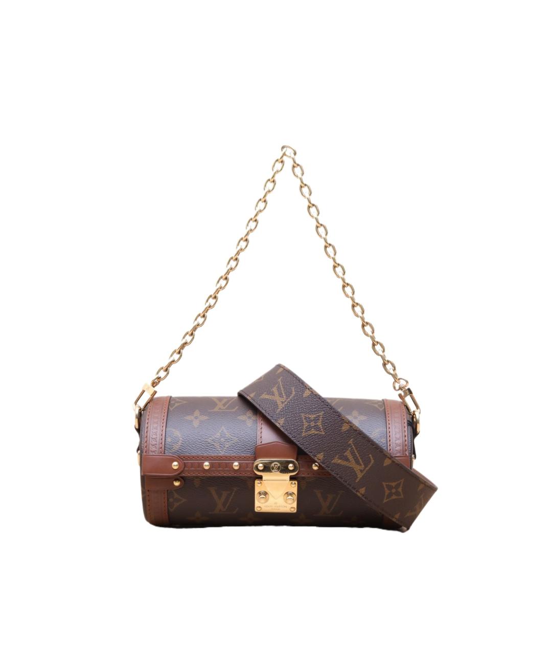 LOUIS VUITTON Коричневая кожаная сумка через плечо, фото 1
