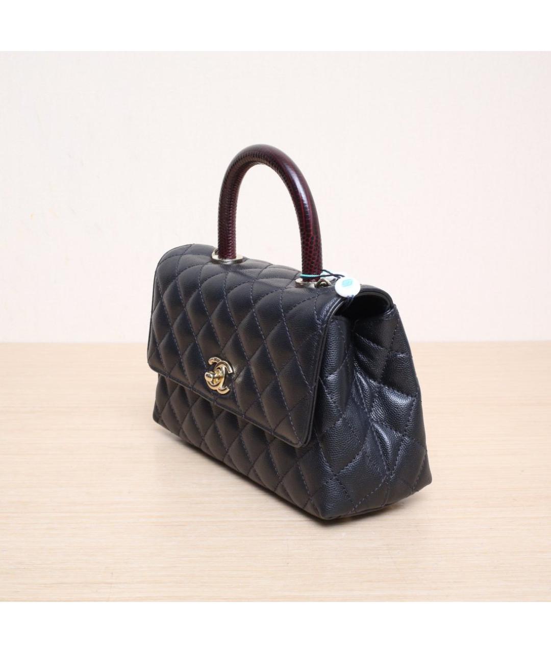 CHANEL Черная кожаная сумка через плечо, фото 4