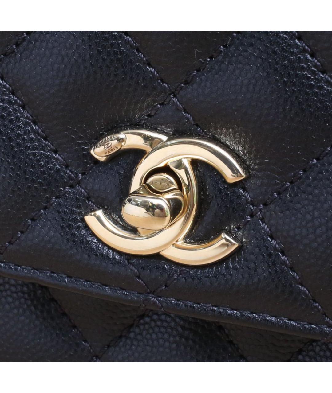 CHANEL Черная кожаная сумка через плечо, фото 8