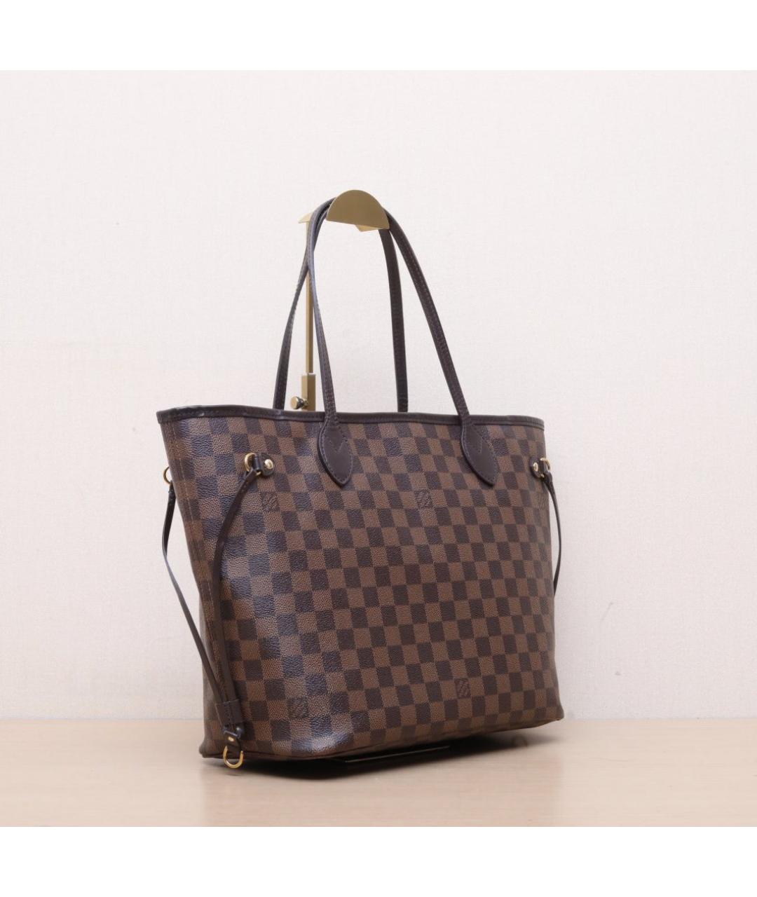 LOUIS VUITTON Коричневая кожаная сумка тоут, фото 6