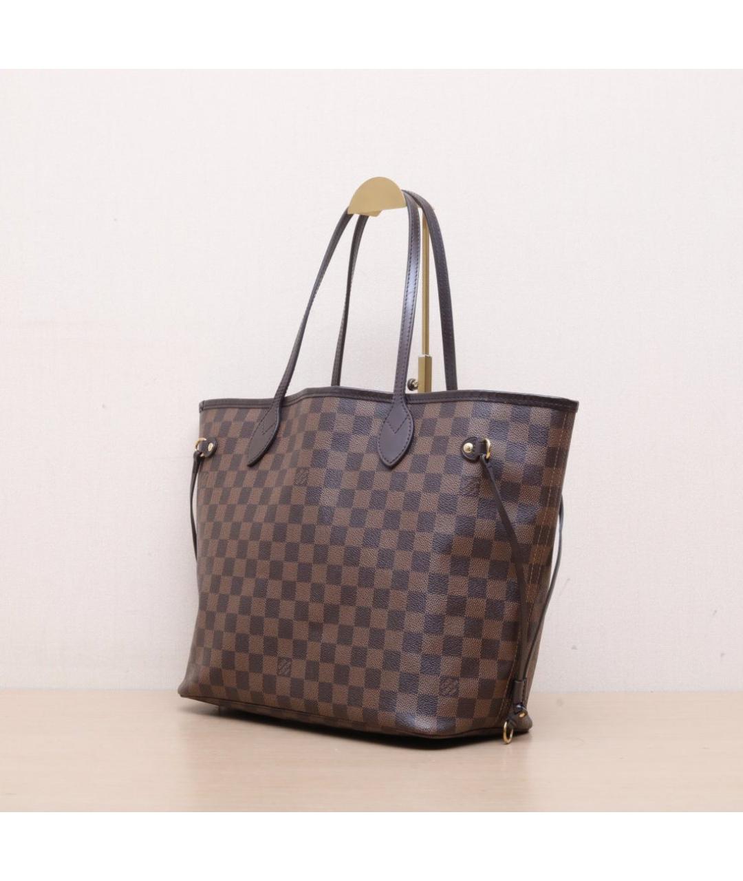 LOUIS VUITTON Коричневая кожаная сумка тоут, фото 4