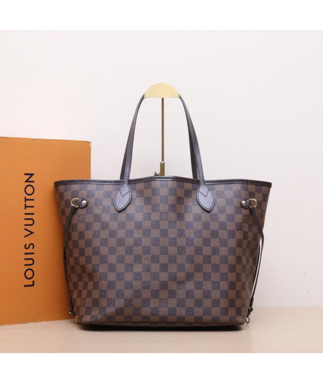 LOUIS VUITTON Коричневая кожаная сумка тоут, фото 2