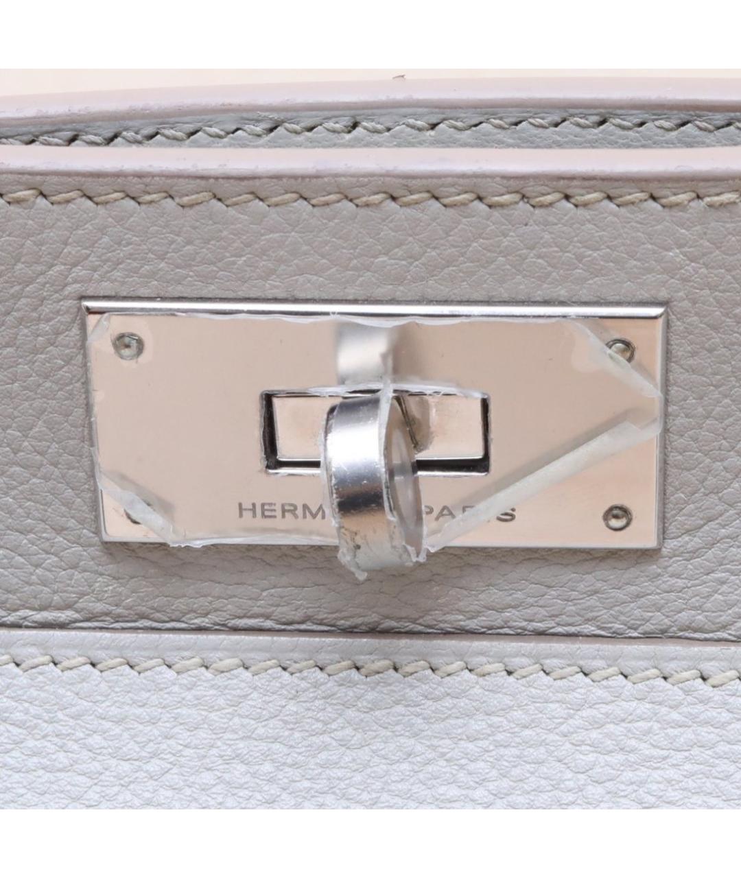 HERMES Белая кожаная сумка через плечо, фото 8