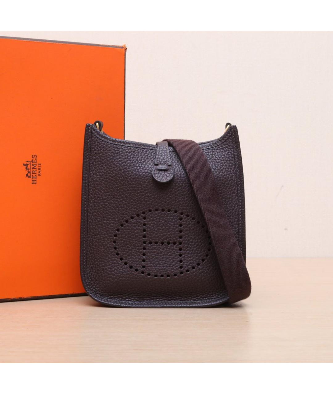 HERMES Коричневая кожаная сумка через плечо, фото 2