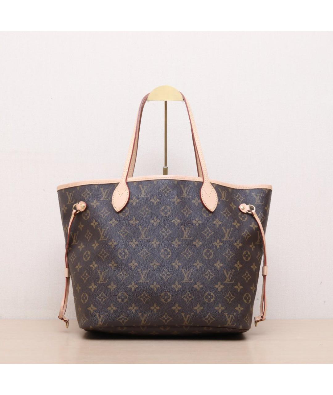 LOUIS VUITTON Коричневая кожаная сумка тоут, фото 3
