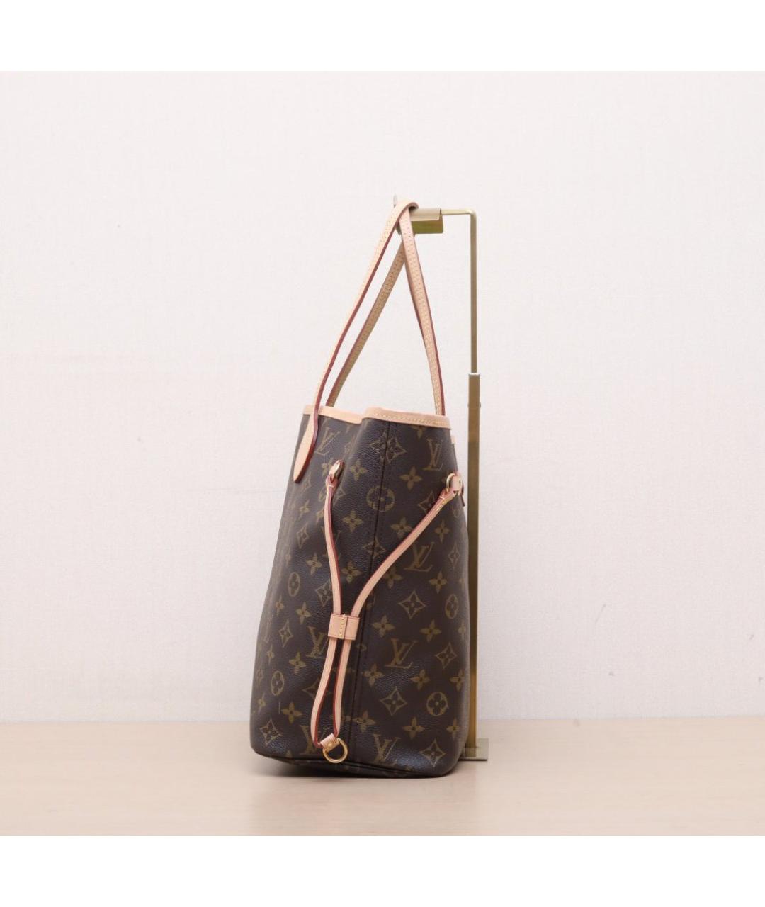 LOUIS VUITTON Коричневая кожаная сумка тоут, фото 5