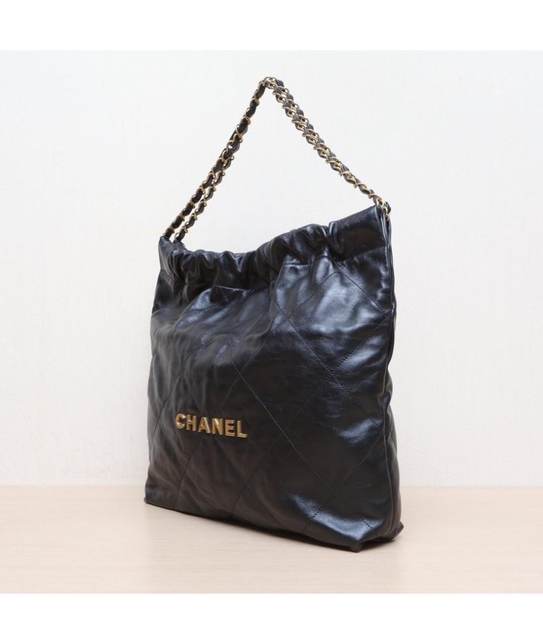 CHANEL Черная кожаная сумка через плечо, фото 4