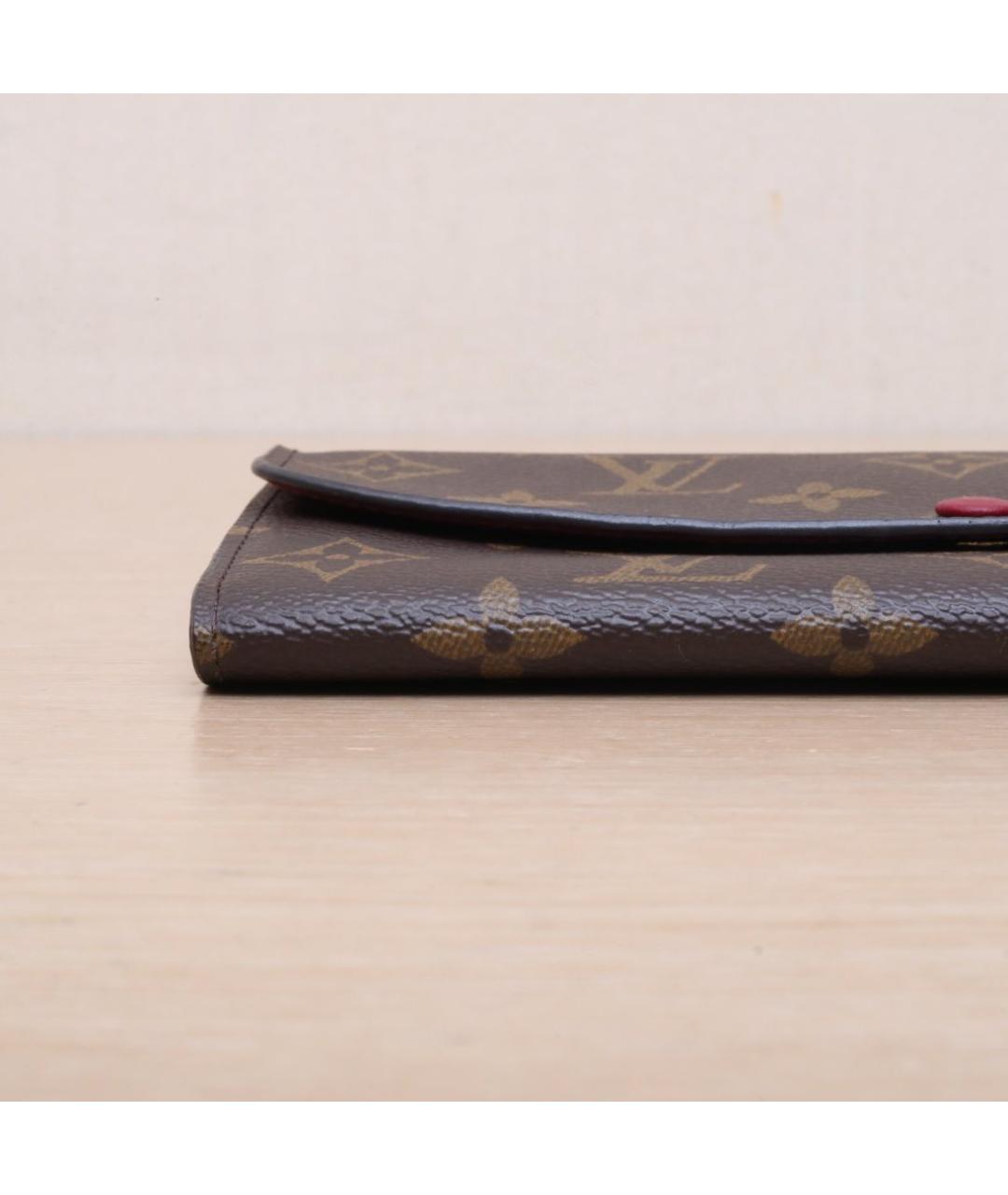 LOUIS VUITTON Коричневый кожаный кошелек, фото 9