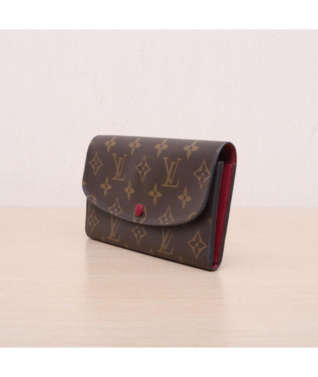 LOUIS VUITTON Коричневый кожаный кошелек, фото 4