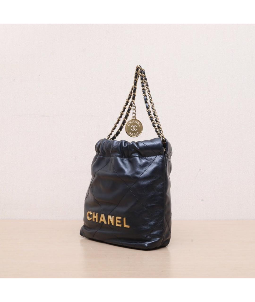 CHANEL Черная кожаная сумка через плечо, фото 4