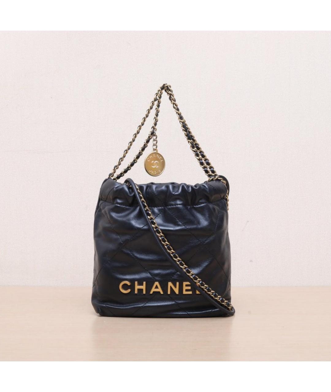 CHANEL Черная кожаная сумка через плечо, фото 3