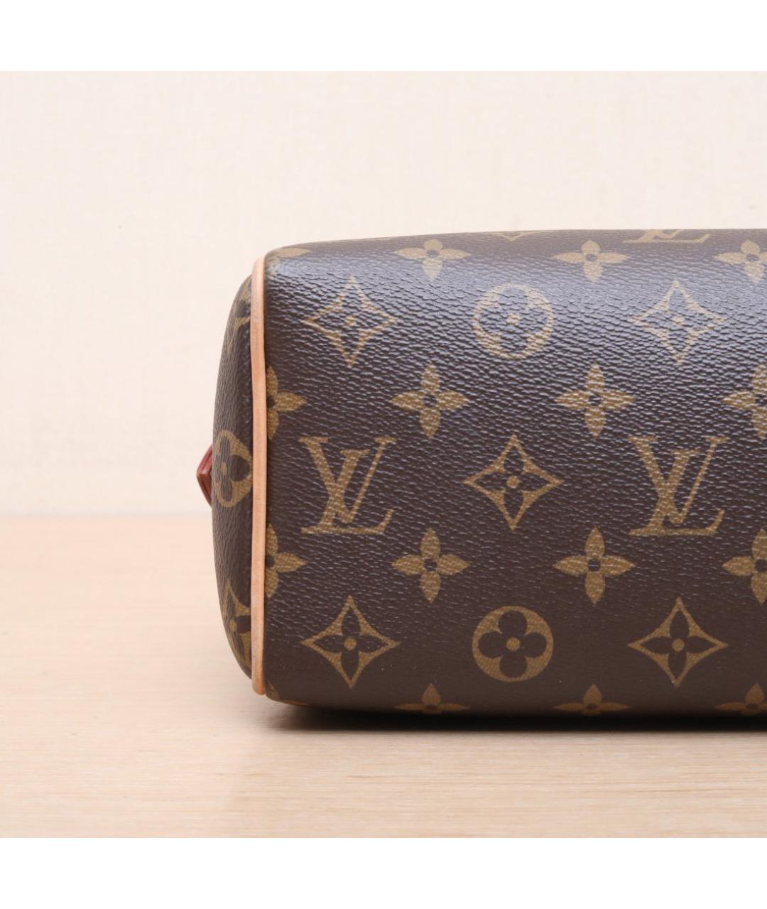 LOUIS VUITTON Коричневая кожаная сумка через плечо, фото 9