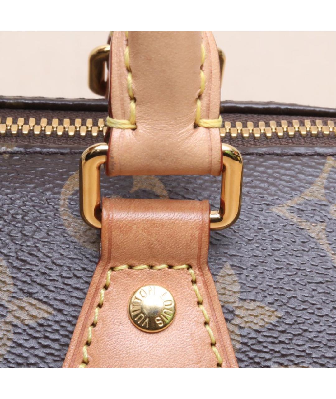 LOUIS VUITTON Коричневая кожаная сумка через плечо, фото 8