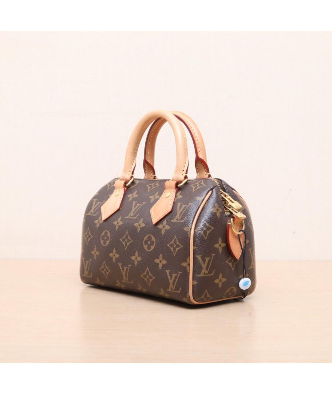 LOUIS VUITTON Коричневая кожаная сумка через плечо, фото 4