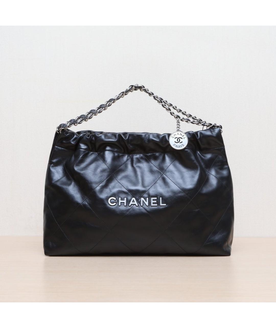 CHANEL Черная кожаная сумка через плечо, фото 3