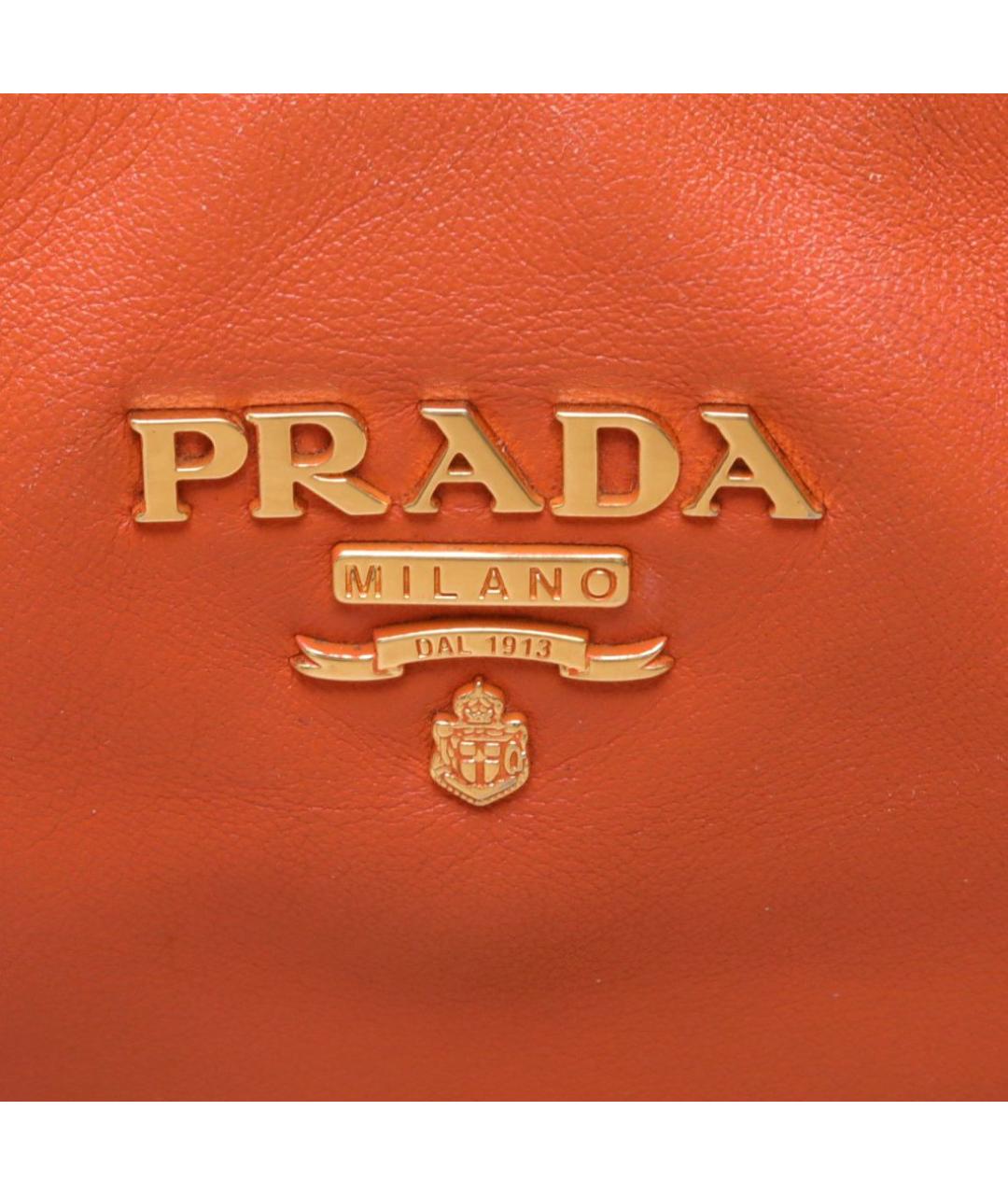 PRADA Оранжевая кожаная сумка через плечо, фото 8