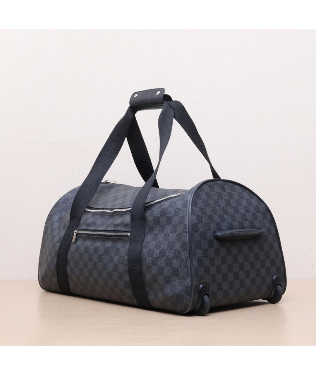 LOUIS VUITTON Черная кожаная сумка тоут, фото 4