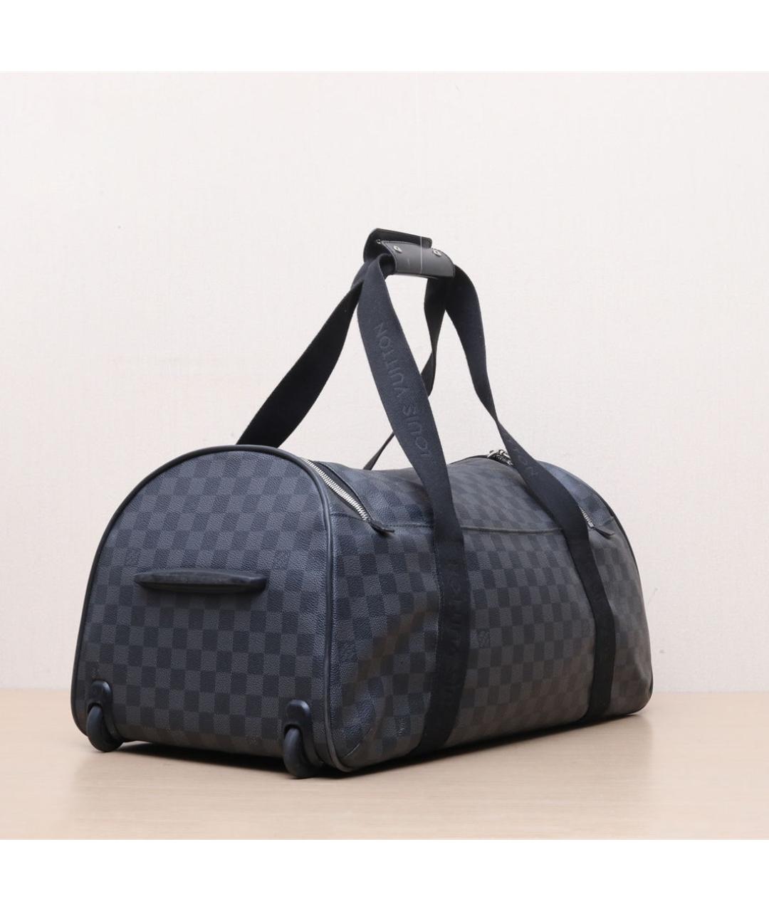 LOUIS VUITTON Черная кожаная сумка тоут, фото 6
