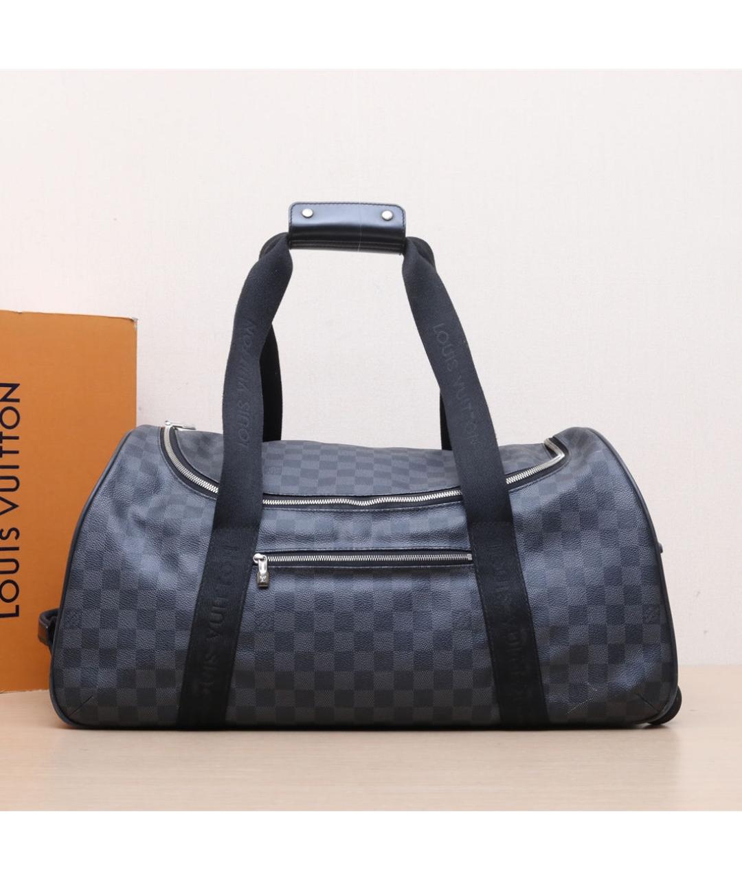 LOUIS VUITTON Черная кожаная сумка тоут, фото 2