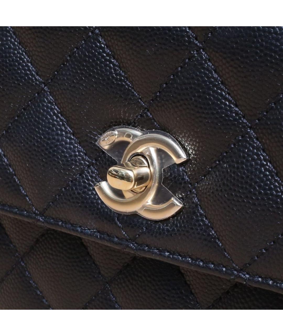CHANEL Черная кожаная сумка через плечо, фото 8