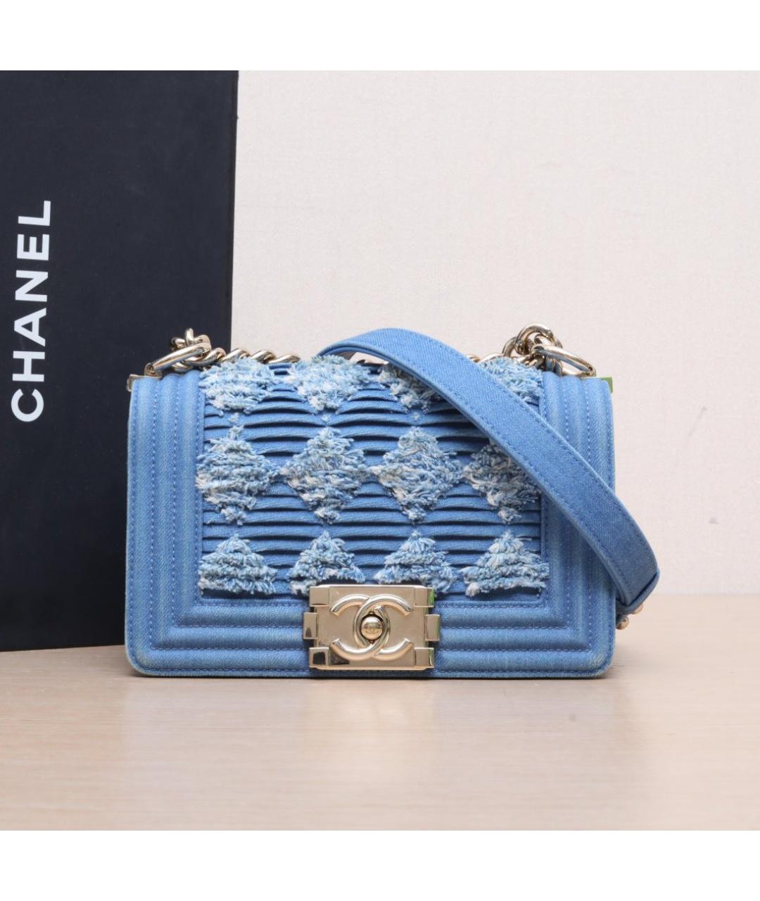 CHANEL Синяя сумка через плечо, фото 2