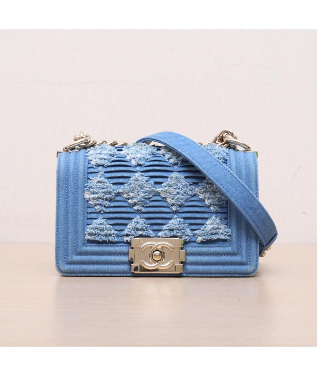 CHANEL Синяя сумка через плечо, фото 3