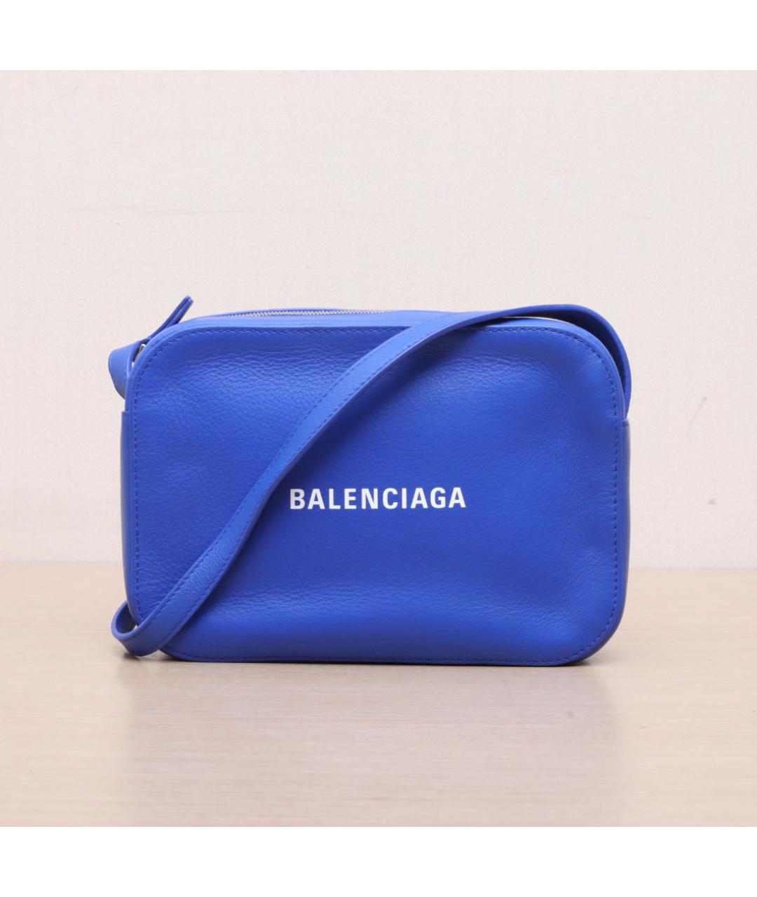 BALENCIAGA Синяя кожаная сумка через плечо, фото 3