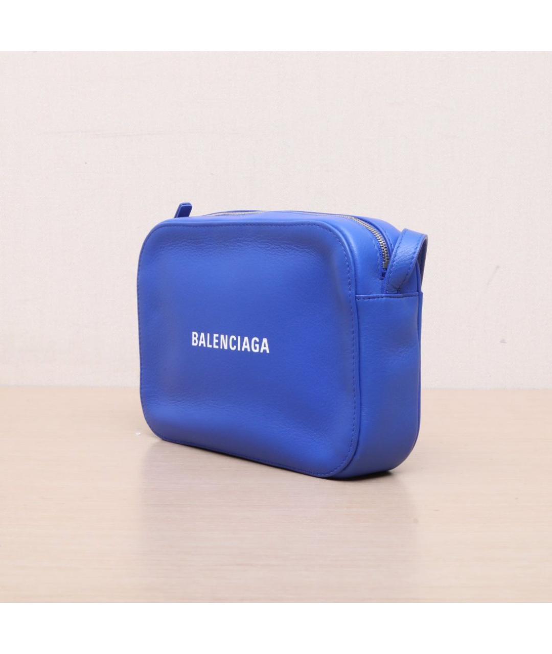 BALENCIAGA Синяя кожаная сумка через плечо, фото 4