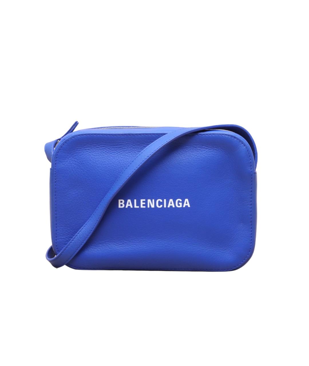 BALENCIAGA Синяя кожаная сумка через плечо, фото 1