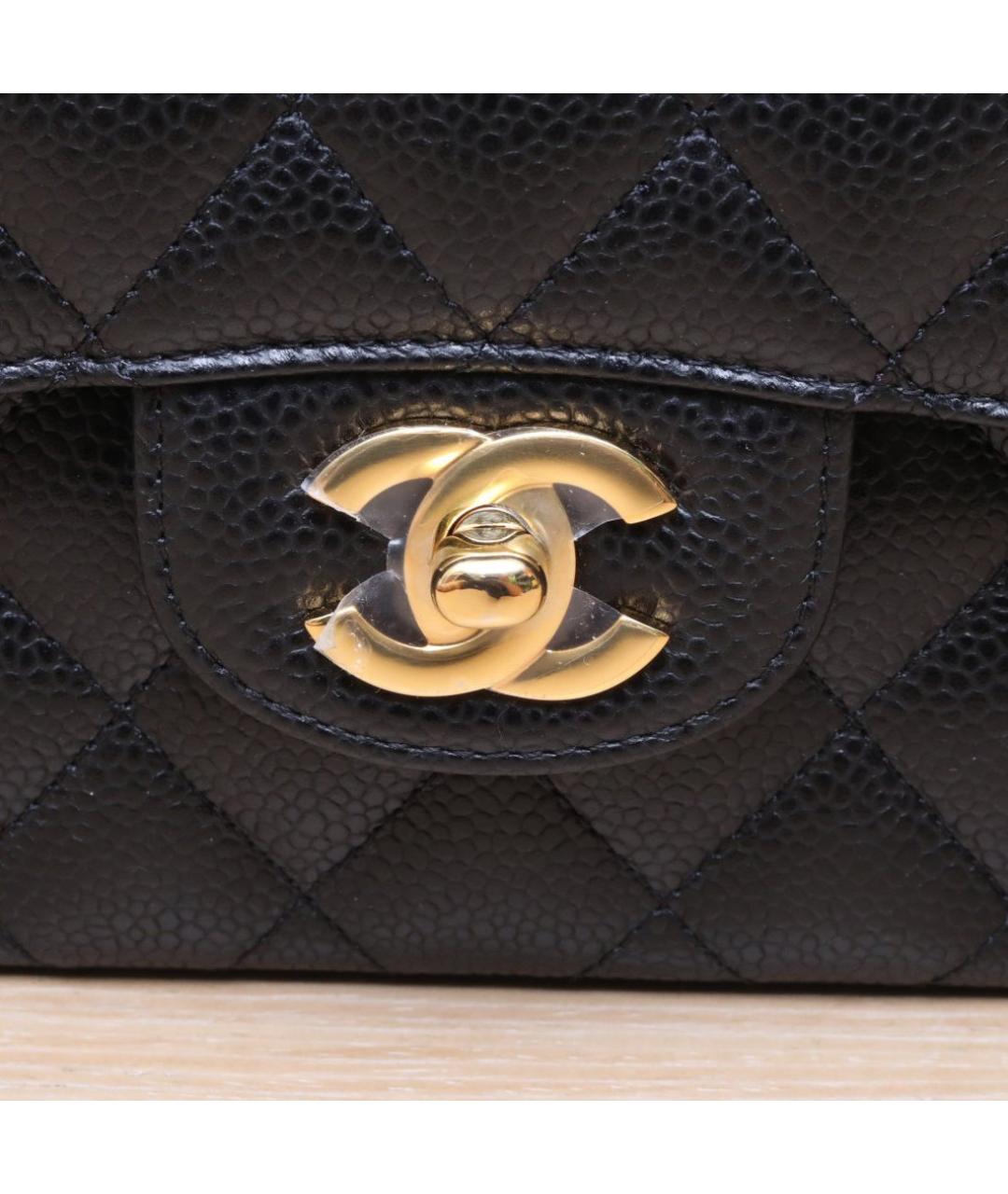 CHANEL Черная кожаная сумка через плечо, фото 8