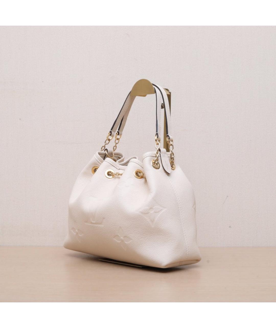 LOUIS VUITTON Белая кожаная сумка через плечо, фото 4