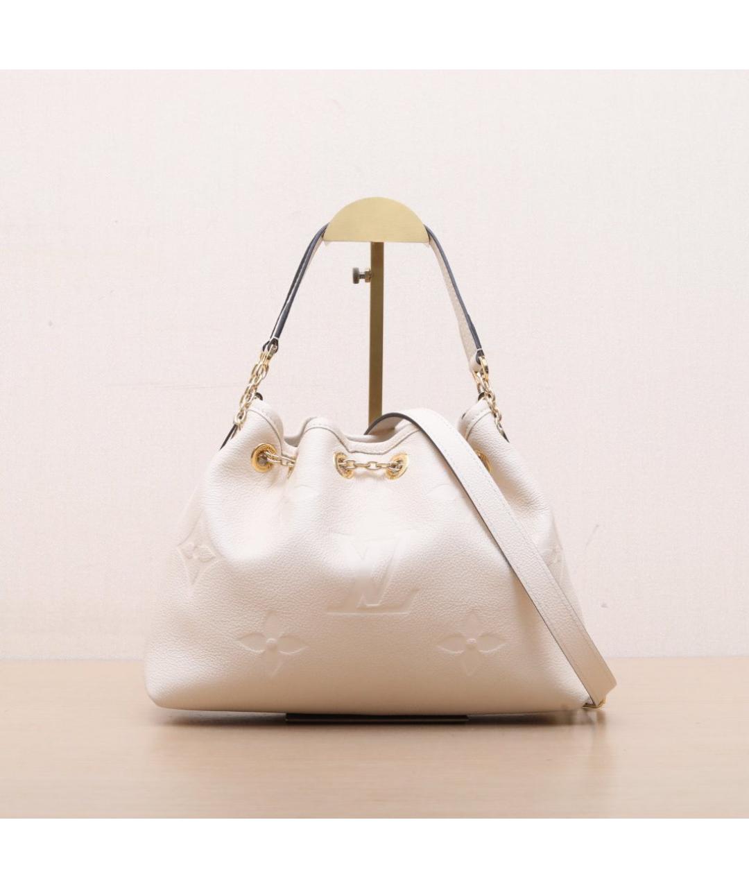 LOUIS VUITTON Белая кожаная сумка через плечо, фото 3