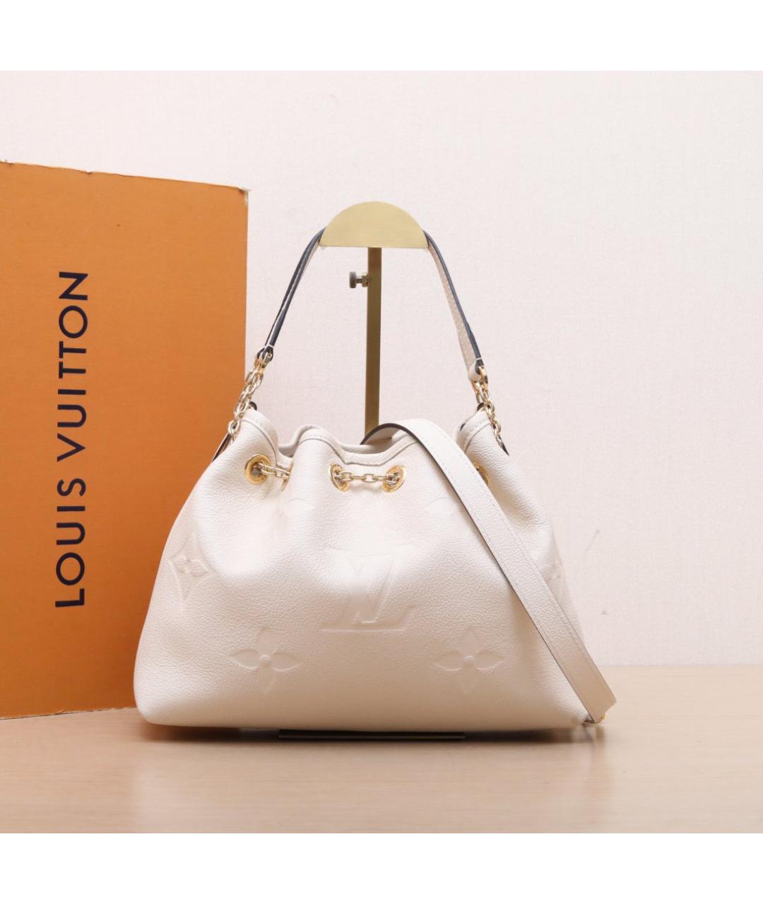 LOUIS VUITTON Белая кожаная сумка через плечо, фото 2