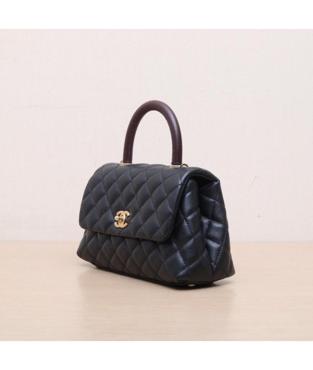 CHANEL Черная кожаная сумка через плечо, фото 4