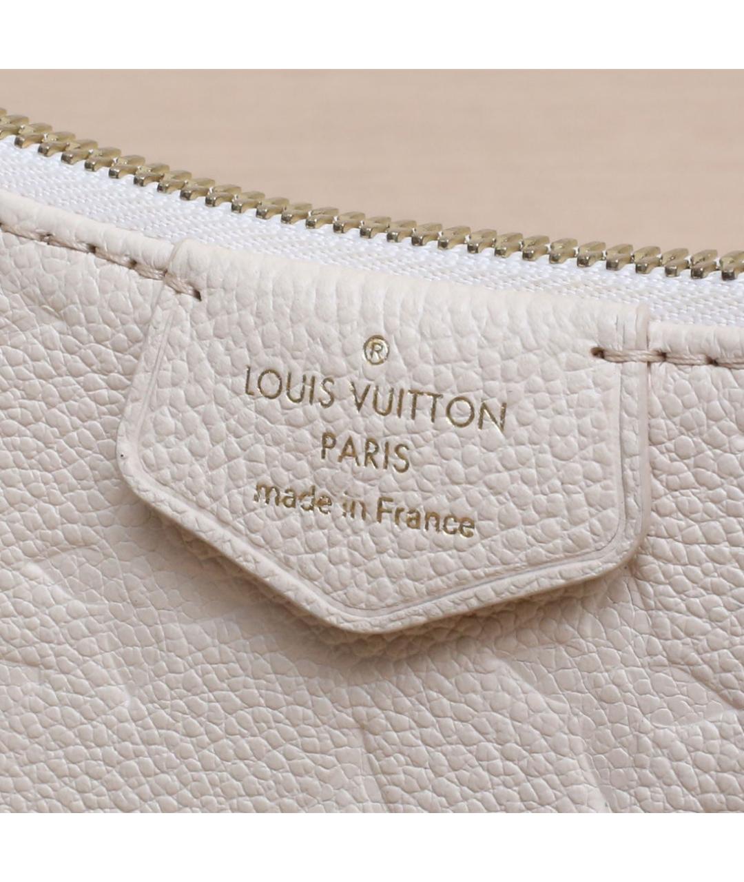 LOUIS VUITTON Белая кожаная сумка через плечо, фото 8