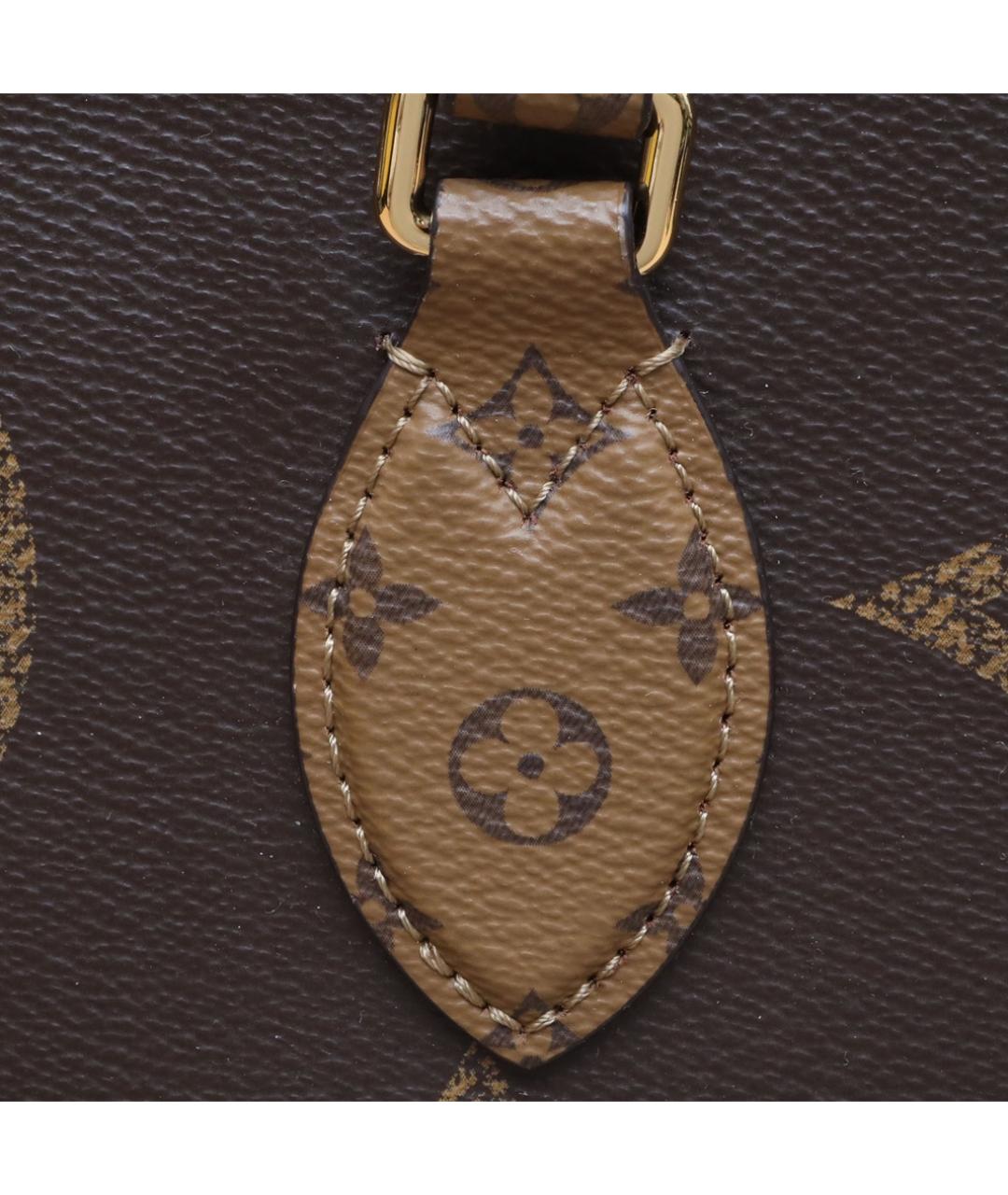 LOUIS VUITTON Коричневая кожаная сумка тоут, фото 8