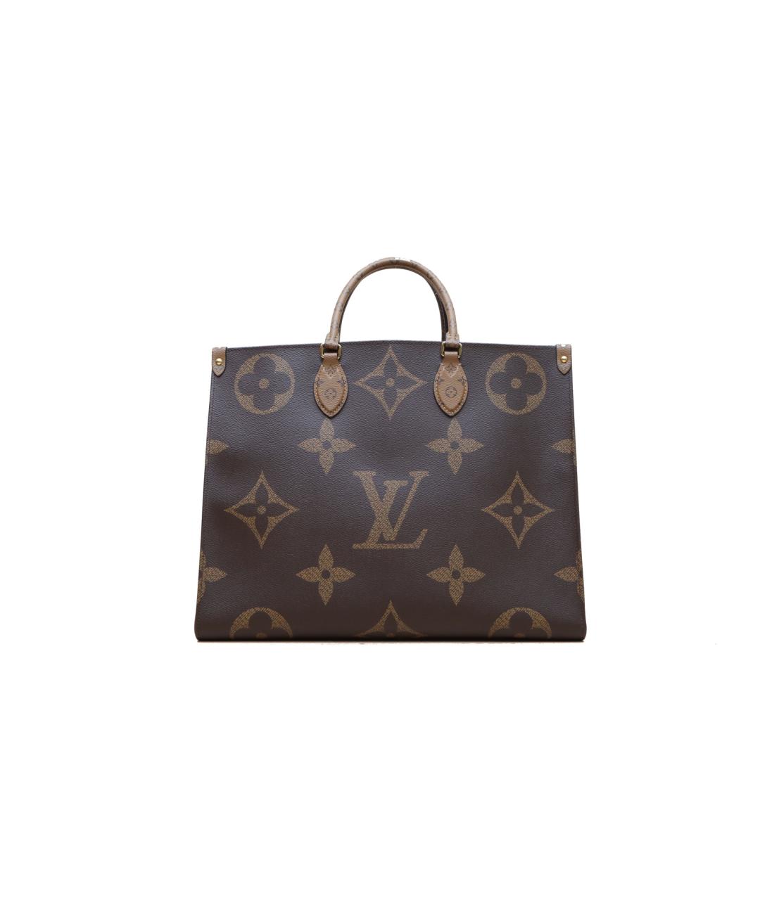 LOUIS VUITTON Коричневая кожаная сумка тоут, фото 1