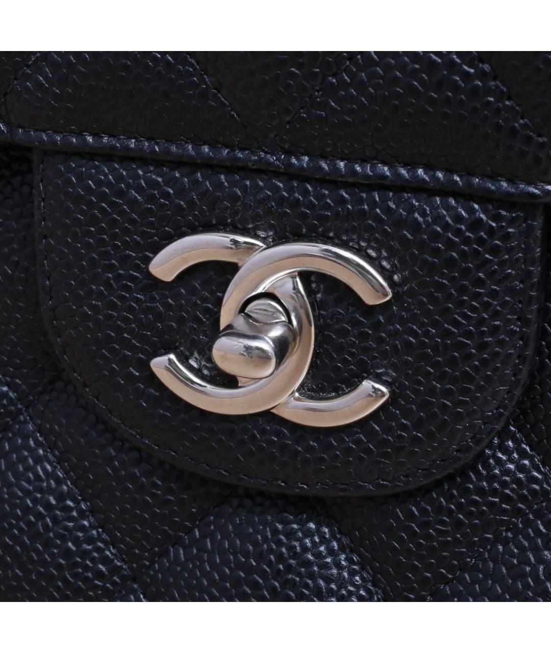CHANEL Черная кожаная сумка через плечо, фото 8