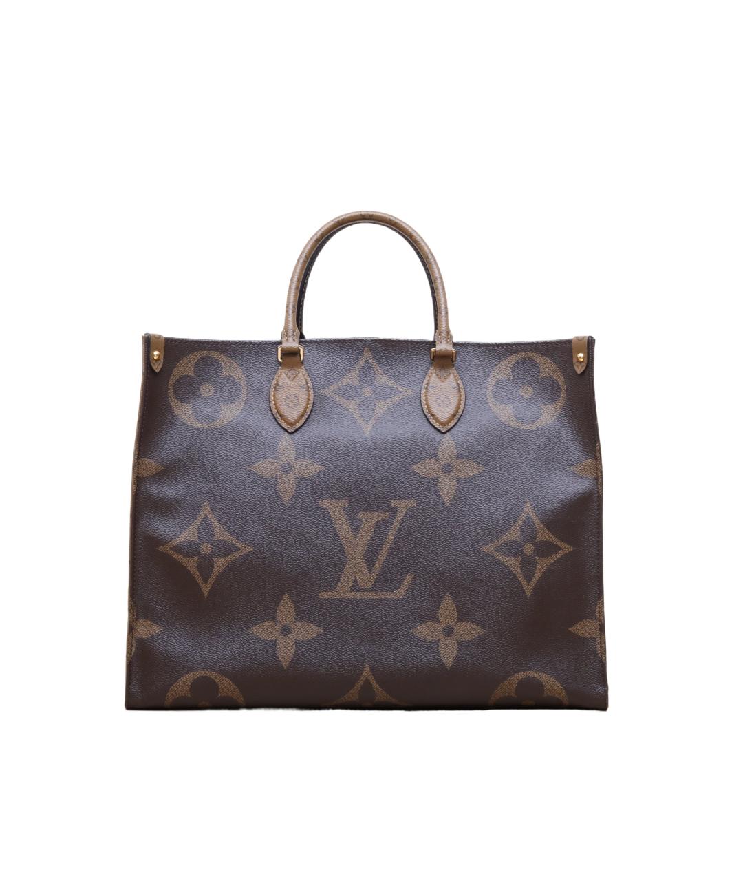 LOUIS VUITTON Коричневая кожаная сумка тоут, фото 1