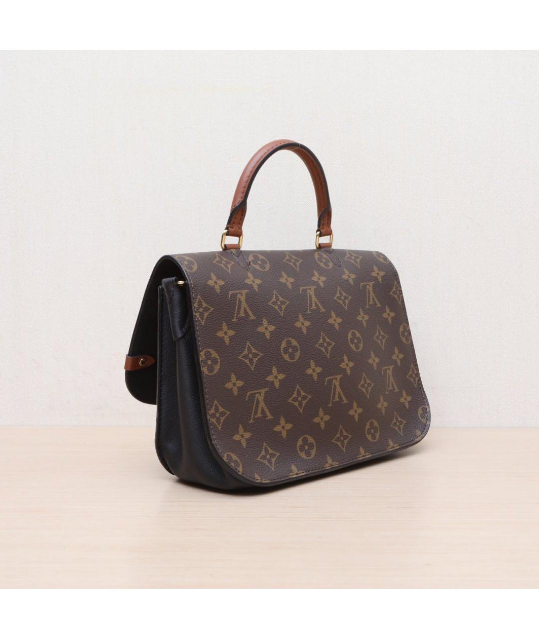 LOUIS VUITTON Коричневая кожаная сумка через плечо, фото 6