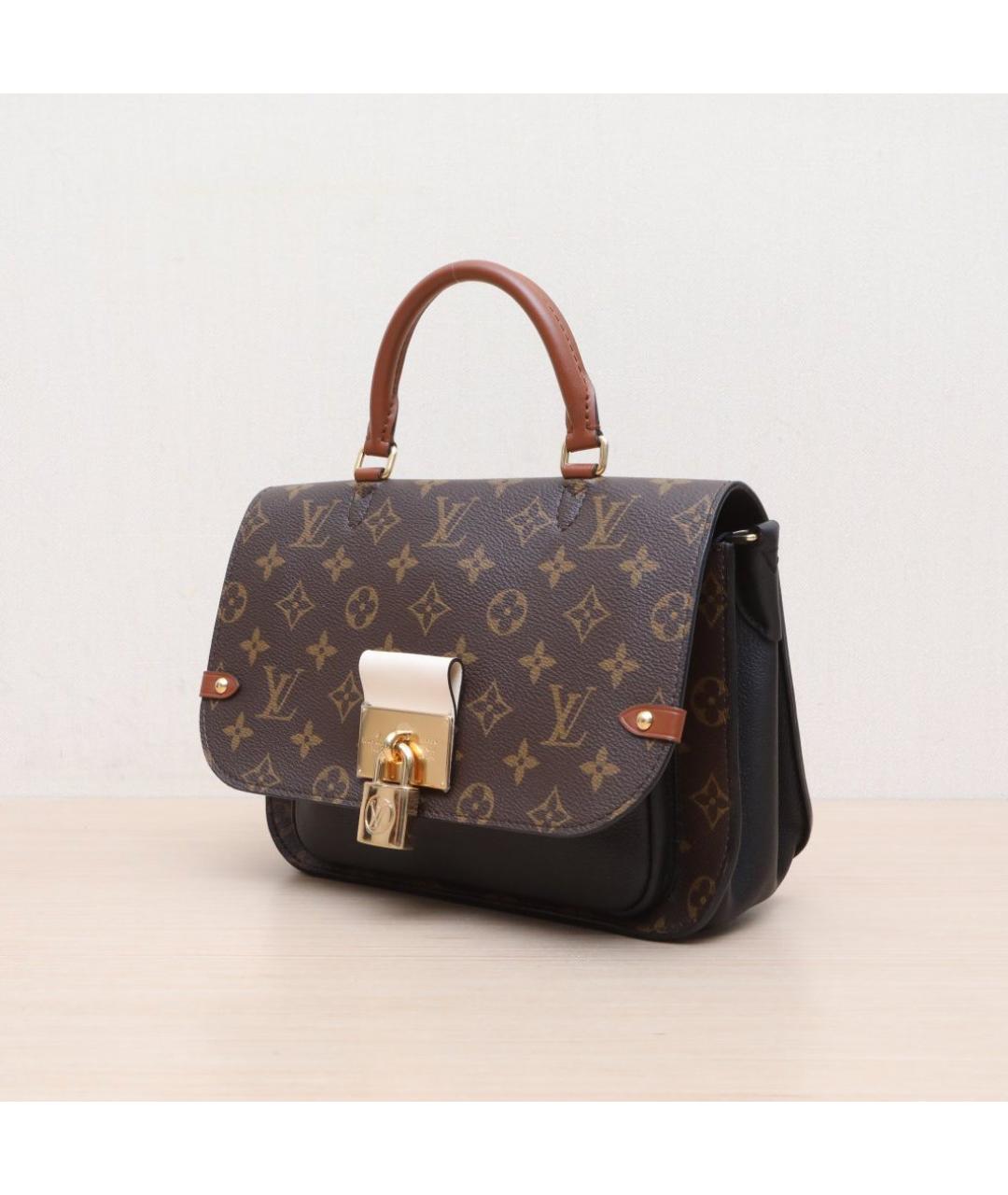 LOUIS VUITTON Коричневая кожаная сумка через плечо, фото 4