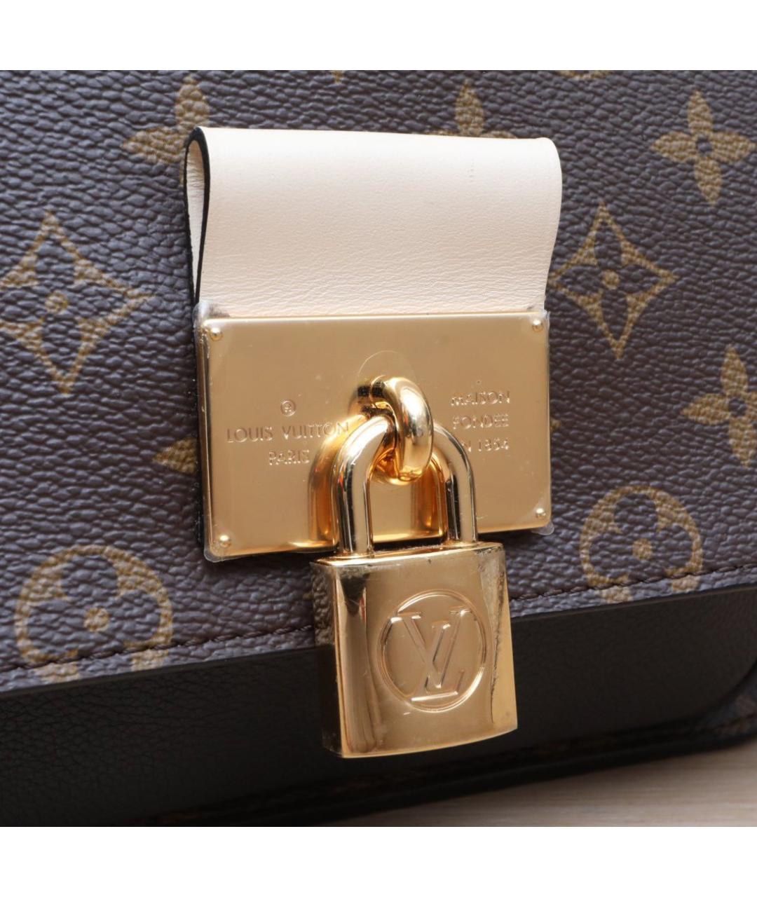 LOUIS VUITTON Коричневая кожаная сумка через плечо, фото 8