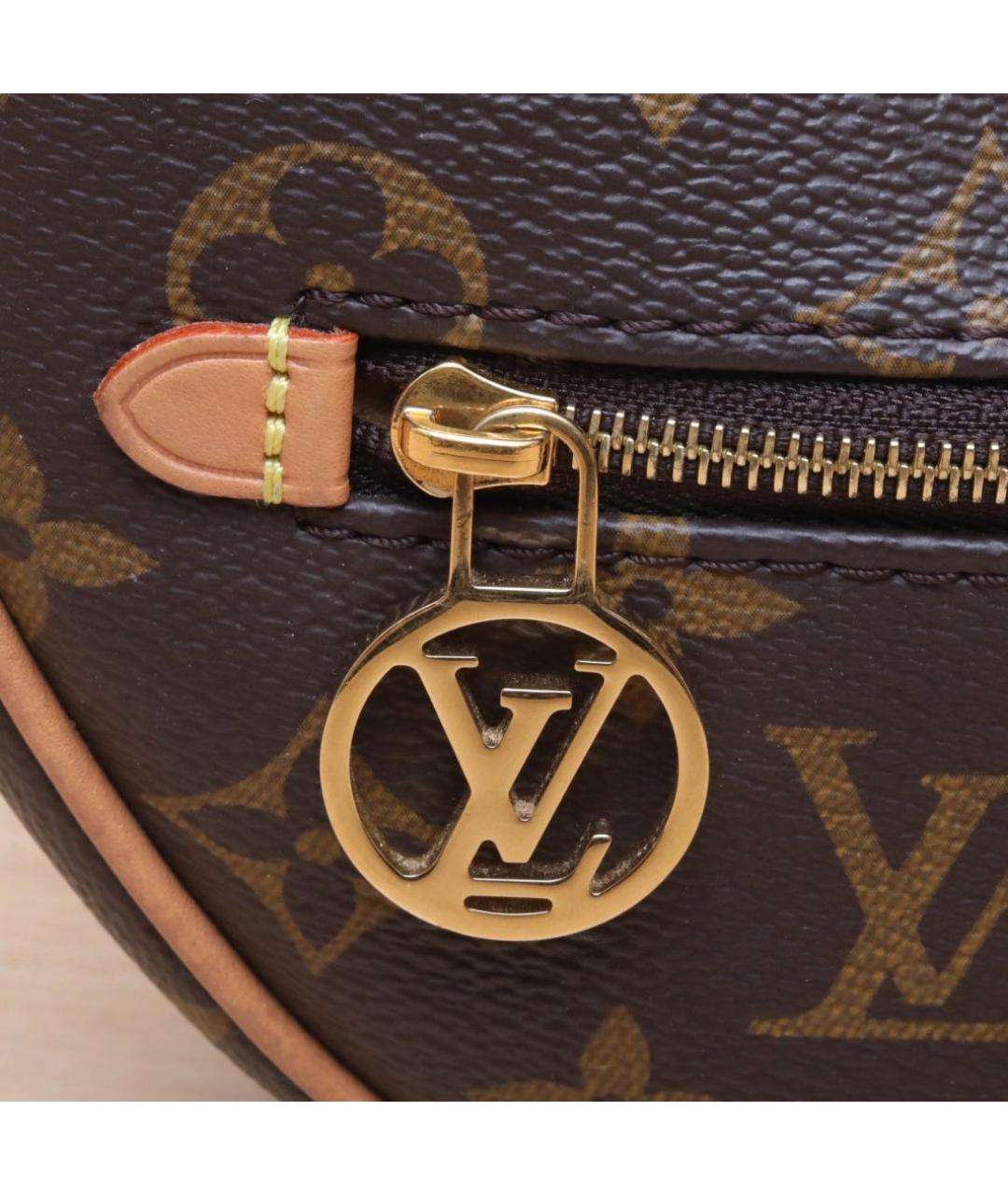 LOUIS VUITTON Коричневая кожаная сумка через плечо, фото 8