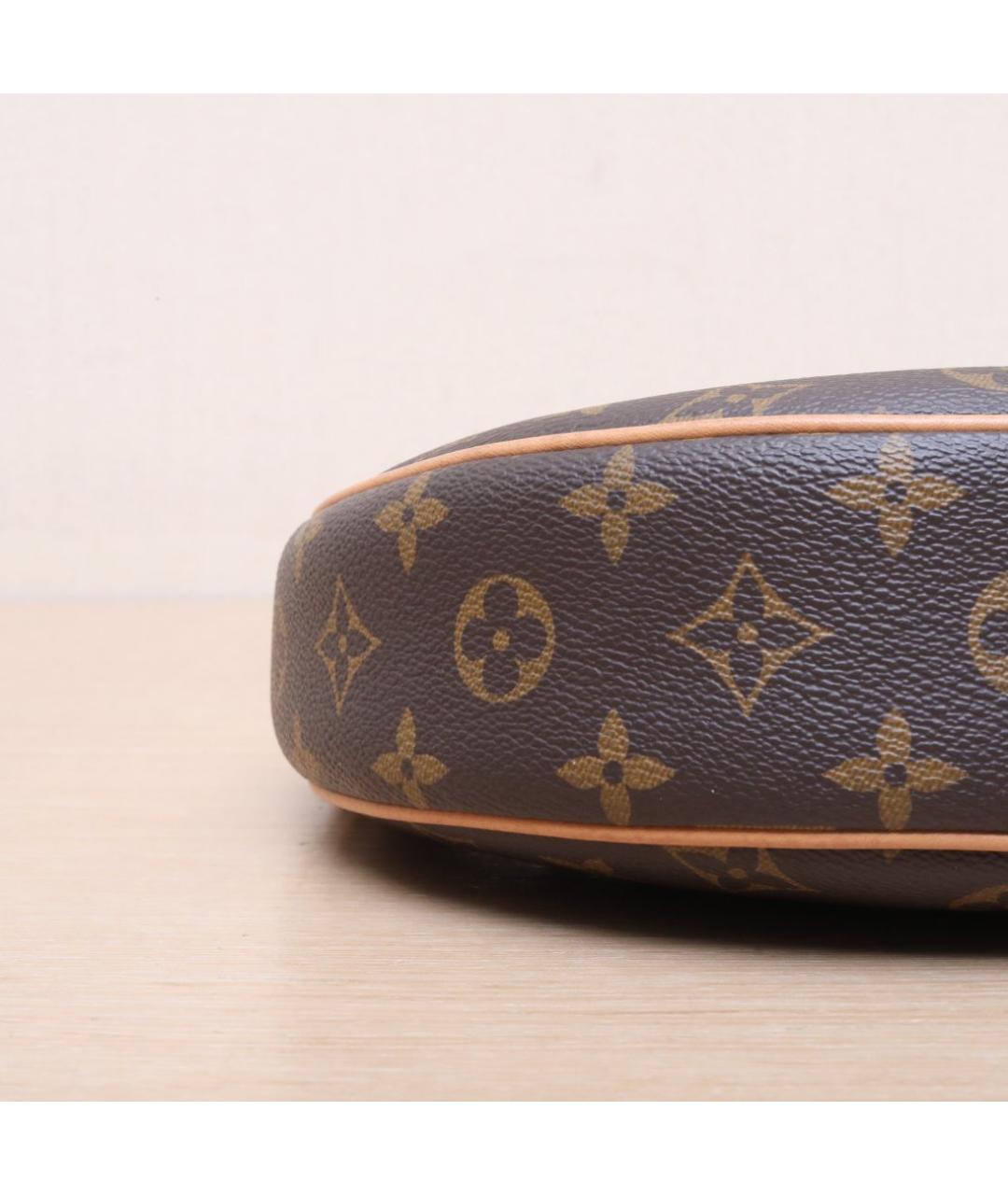 LOUIS VUITTON Коричневая кожаная сумка через плечо, фото 9