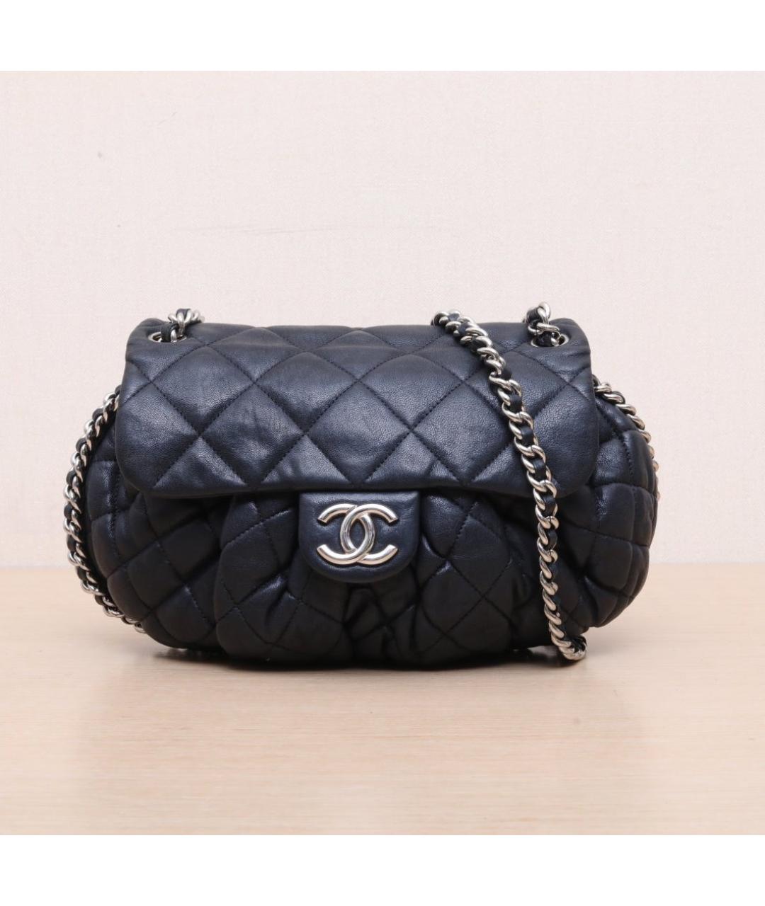 CHANEL Черная кожаная сумка через плечо, фото 3