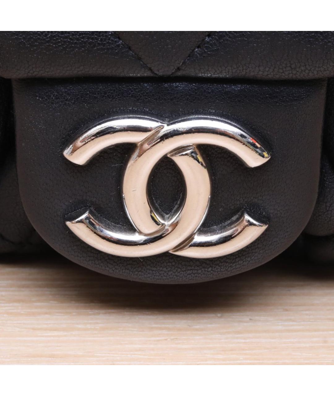 CHANEL Черная кожаная сумка через плечо, фото 8