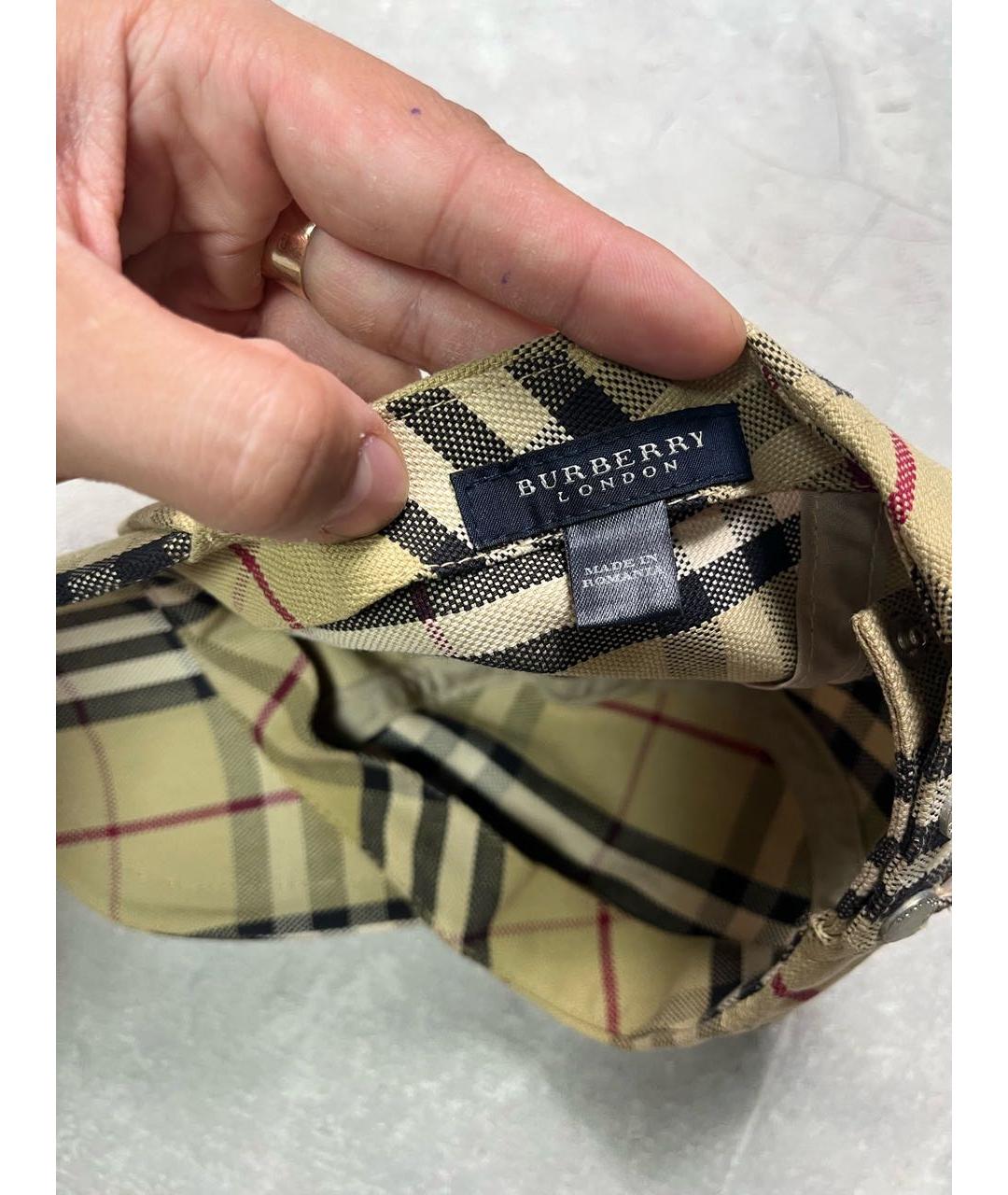 BURBERRY Бежевая кепка/бейсболка, фото 4
